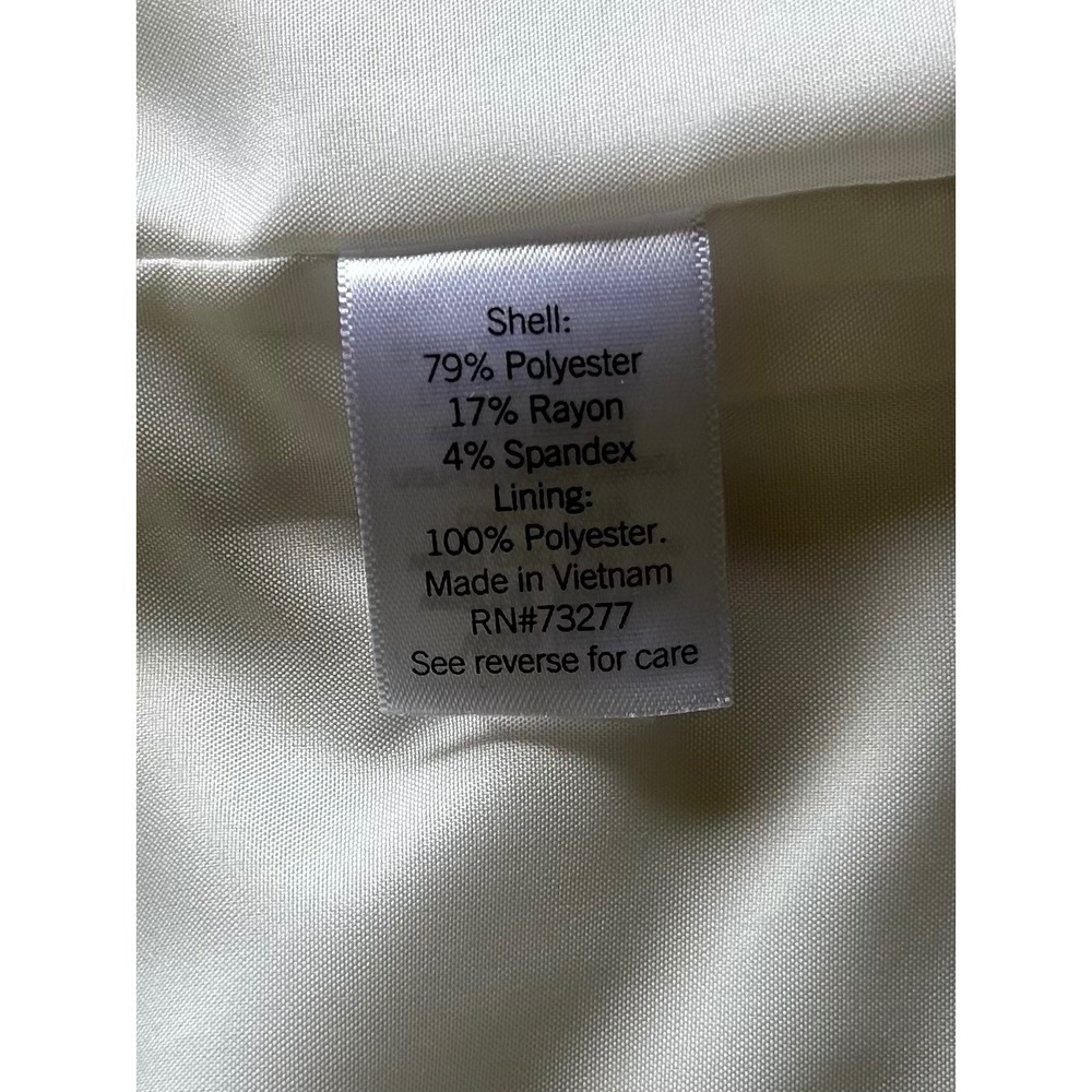 Nine West Womens Single Button Blazer White Cream Professional Jacket Size M - Picture 8 of 13